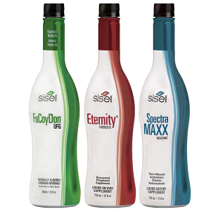 FuCoyDon UFG® alongside Sisel's Eternity® and Spectra MAXX®, showcasing Sisel's Triangle of Life® supplements for comprehensive health support. Learn how these natural formulations contribute to immune health, cardiovascular wellness, and cellular regeneration.